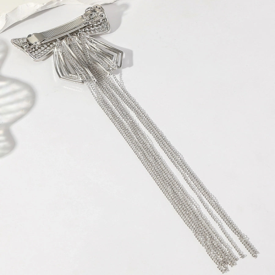 vintage style bow knot alloy plating hair clip