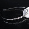 women's simple style waves flower bow knot metal inlay pearl zircon hair band