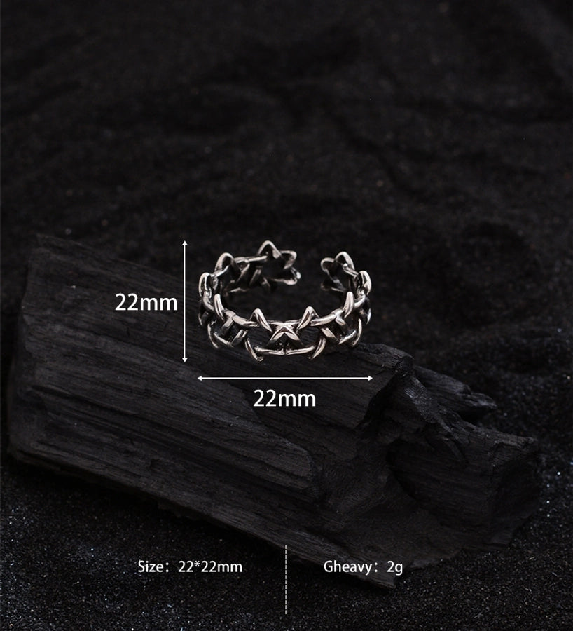 Copper Hexagram Open Rings