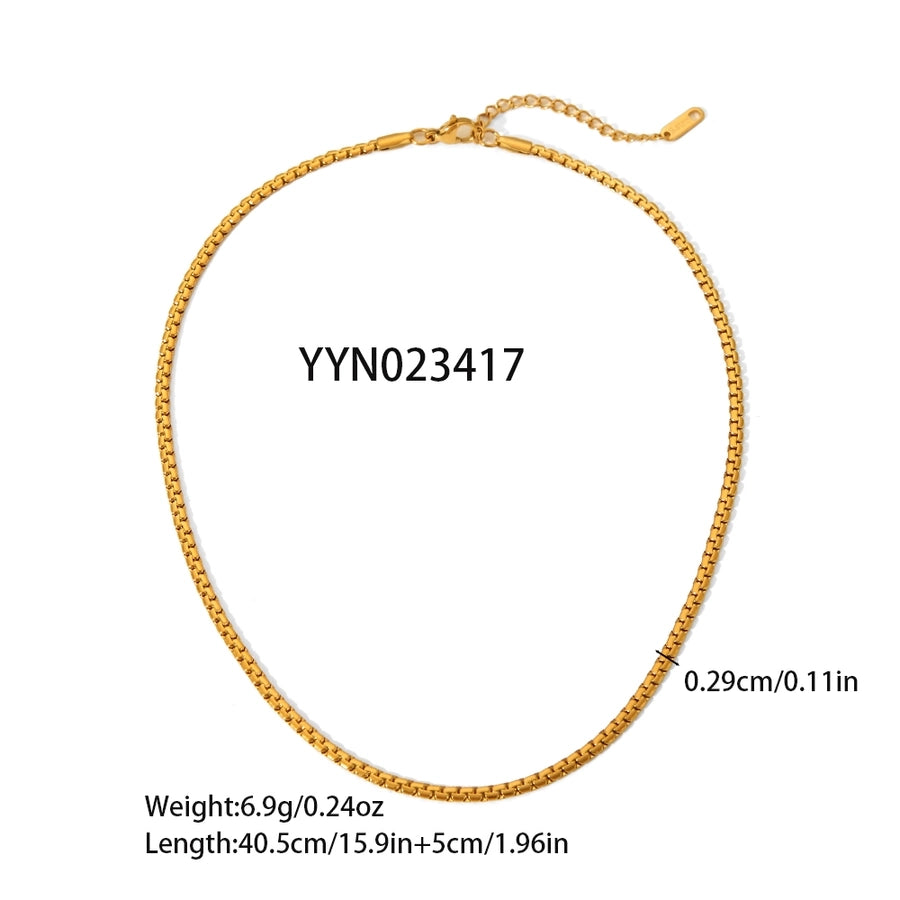 Jewelry IG Style Simple Style Geometric 201 Stainless Steel 18K Gold Plated Necklace