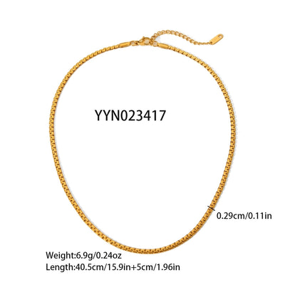 Jewelry IG Style Simple Style Geometric 201 Stainless Steel 18K Gold Plated Necklace