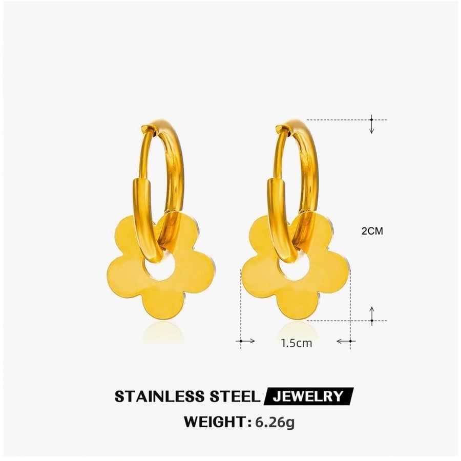 Jewelry Modern Style Simple Style Flower 304 Stainless Steel 18K Gold Plated Plating Bracelets Earrings Necklace