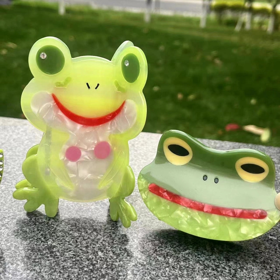 Women's Cute Frog Acetic acid sheets Hair Claws