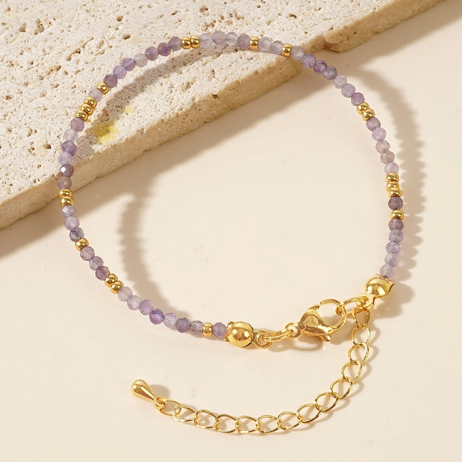 Hot Selling New Bohemian Style Colorful Natural Stone Beads String Bracelet Women's Jewelry Affordable Luxury Fashion