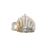 fashion bunny ears crown alloy plating inlay artificial gemstones pearl hair claws 1 piece