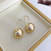 retro c shape solid color metal plating women's earrings 1 pair