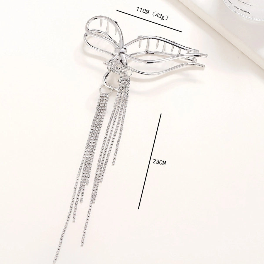 women's simple style geometric solid color alloy plating hair claws