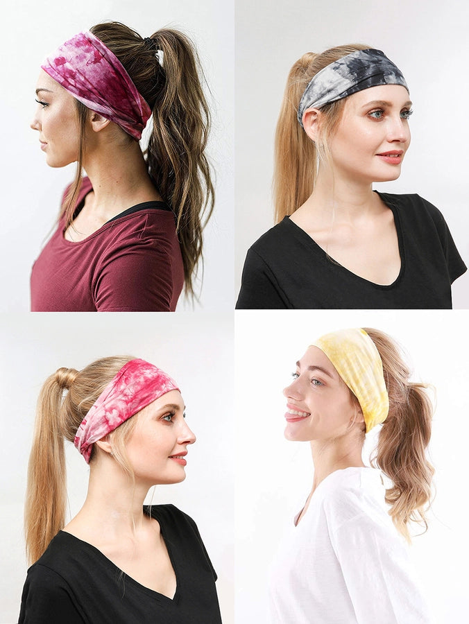 Women's Men's Casual Simple Style Gradient Color Flower Cloth Hair Band