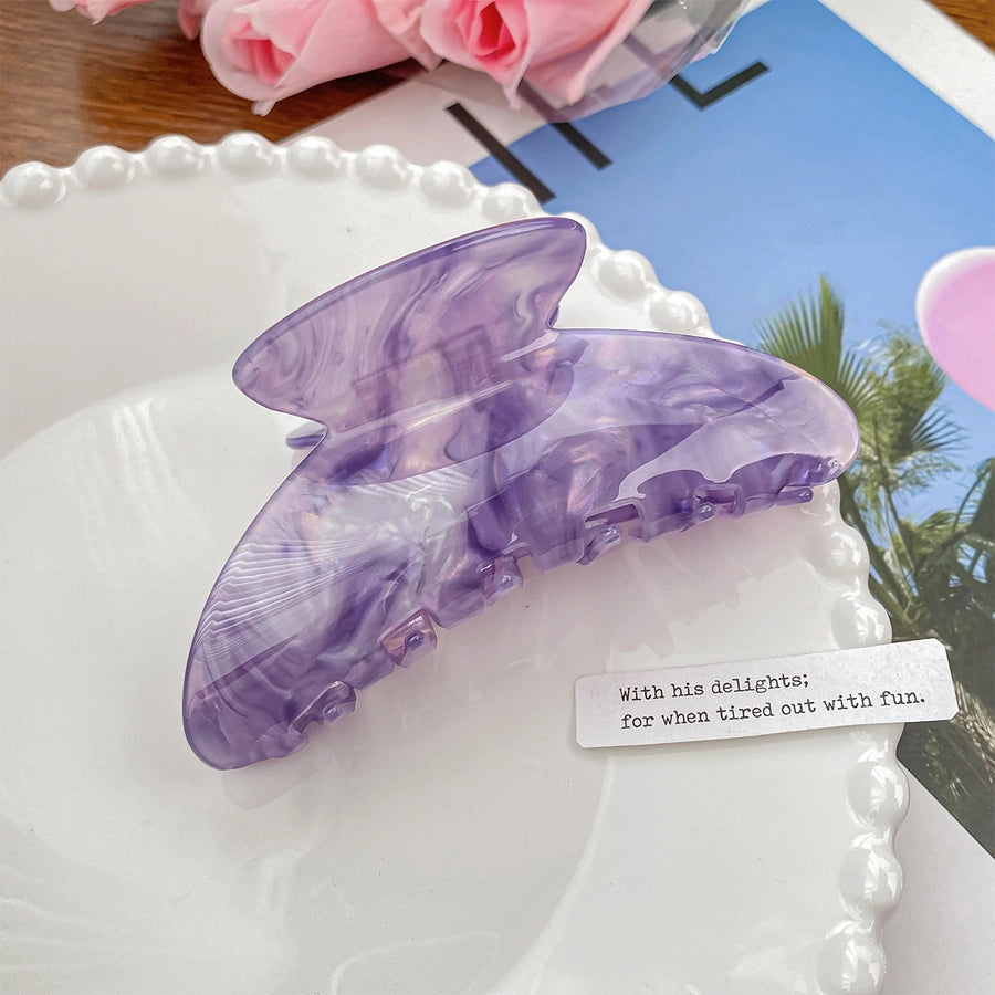 Women's Sweet Color Block PVC Hair Claws