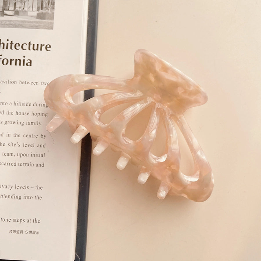 Women's Simple Style Marble Acetic acid sheets Handmade Hollow Out Hair Claws