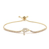 Copper Inlay Letter Zircon Bracelets