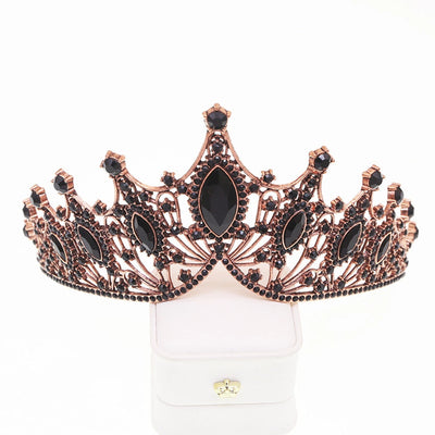 Women's Elegant Lady Streetwear Crown Alloy Inlay Artificial Crystal Rhinestones Crown