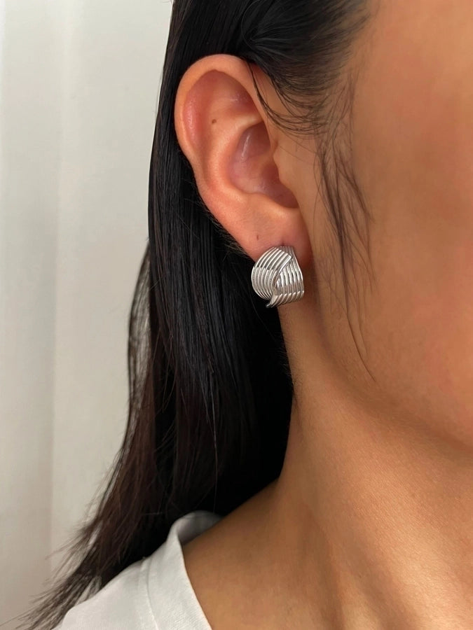 1 Pair Nordic Style Simple Style Commute Geometric Irregular 316L Stainless Steel  18K Gold Plated Earrings