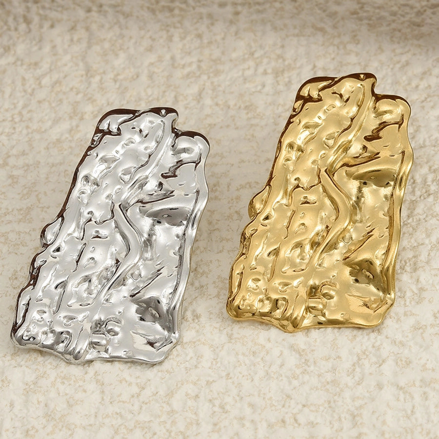 1 Pair Basic Simple Style Geometric Plating 304 Stainless Steel Ear Studs