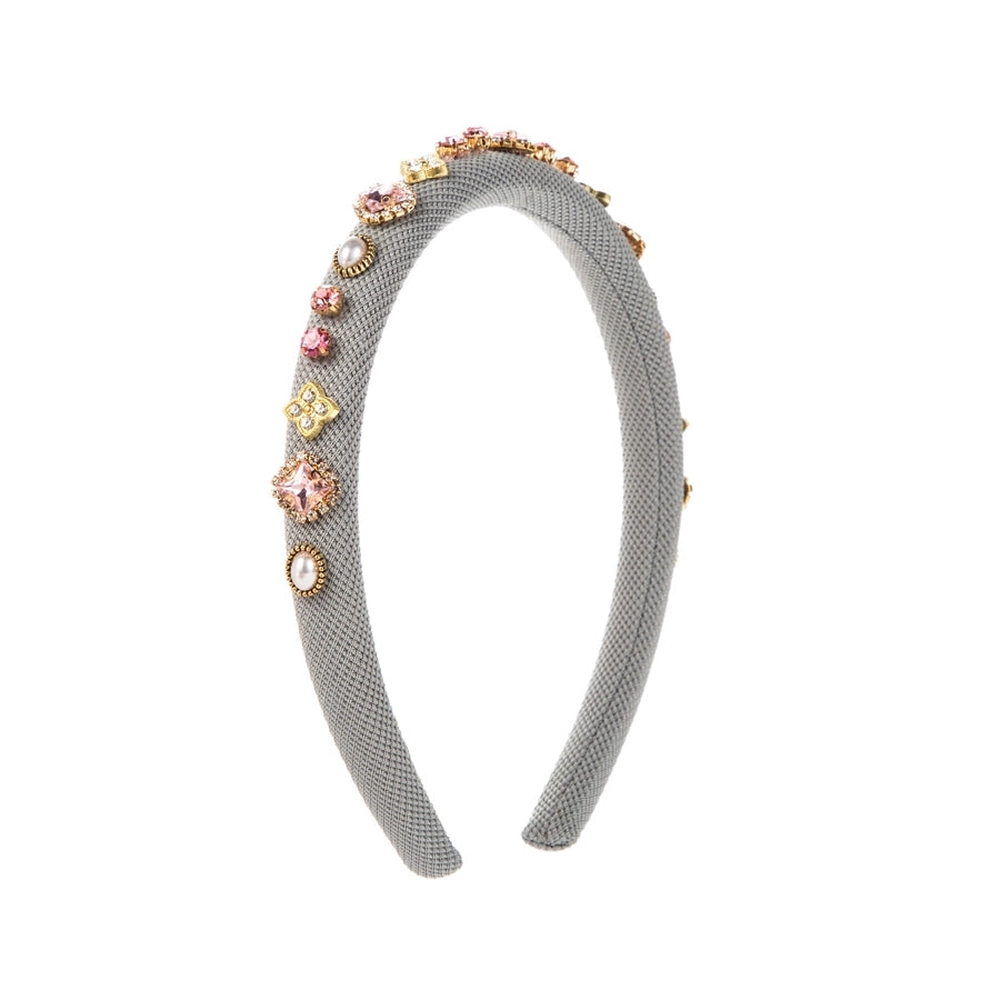 casual elegant sweet flower imitation pearl rhinestone inlay rhinestones pearl hair band