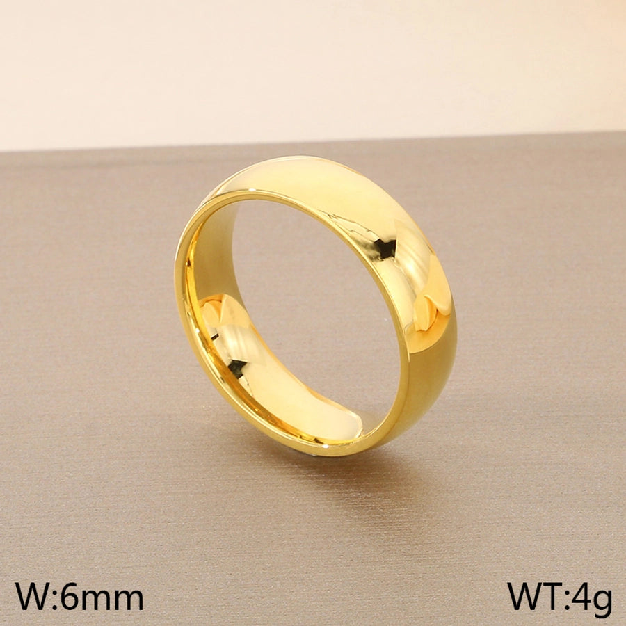 Jewelry Vintage Style Geometric 304 Stainless Steel 18K Gold Plated Rings