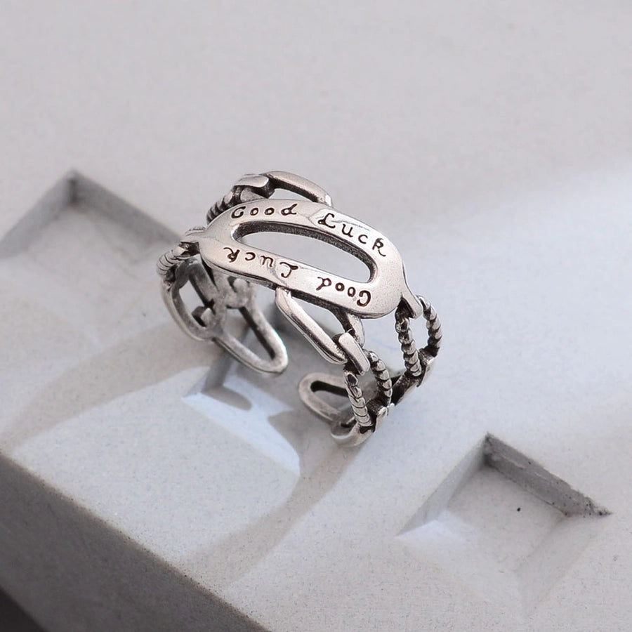 Copper Letter Open Rings