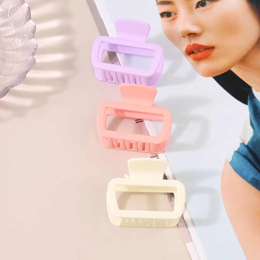 New Arrival Square Grip Spring/Summer Cream Color Shark Clip Female Back Head Updo Hair Clip