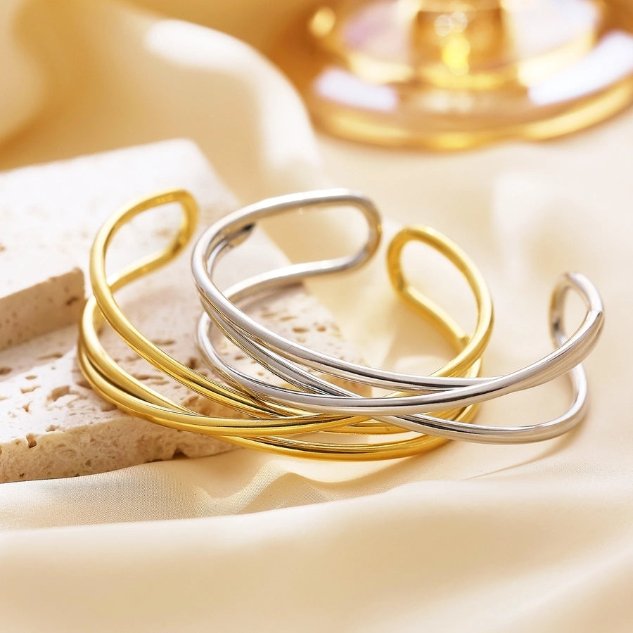 IG Style Retro Simple Style Knot 304 Stainless Steel Bangle In Bulk