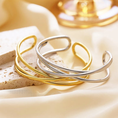 IG Style Retro Simple Style Knot 304 Stainless Steel Bangle In Bulk