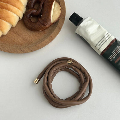 Women's Simple Style Classic Style Solid Color Leather Straps Hair Tie