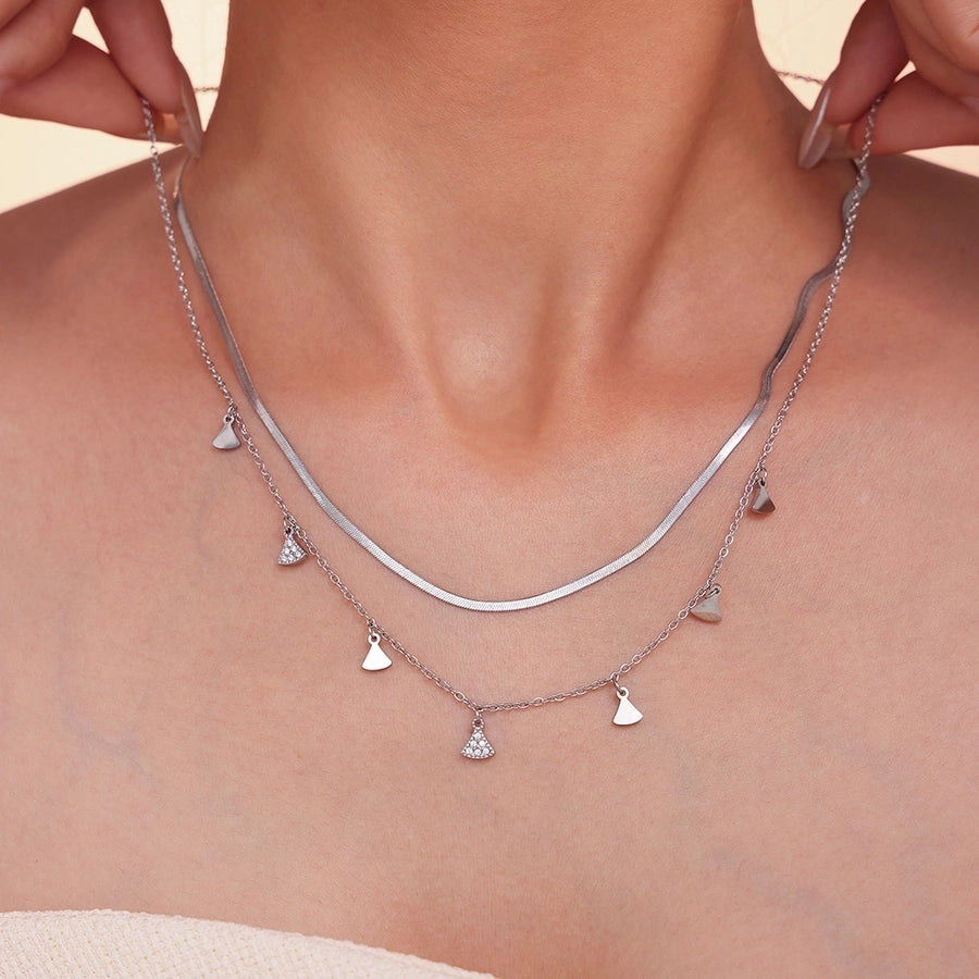 Jewelry Elegant Luxurious Vacation Geometric Titanium Steel 18K Gold Plated Jewelry Set