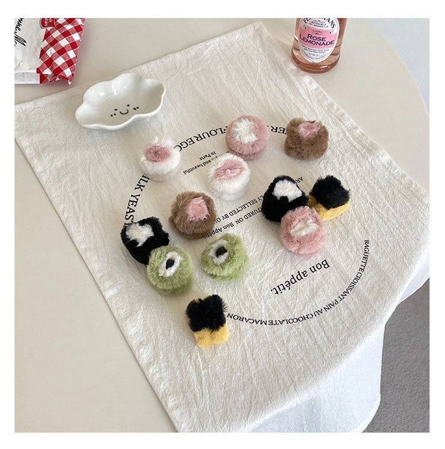 Salt Sweet Plush Ear Clip Three-dimensional Cartoon Clip Super Cute Girl's Heart Bangs Clip Pair Clip Japanese and Korean Hair Accessories