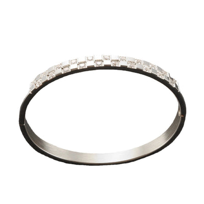Casual Elegant Geometric 304 Stainless Steel Diamond Bangle In Bulk