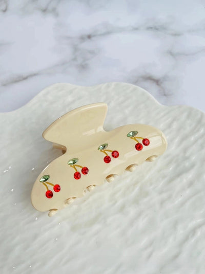 Ouyang Nana's Epijay Cute Cherry Pie Clip Back Head Hairpin Acetic Acid Shark Clip Hair Accessories Girl