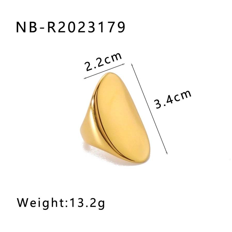 Jewelry Retro Classic Style Geometric 304 Stainless Steel 18K Gold Plated Rings