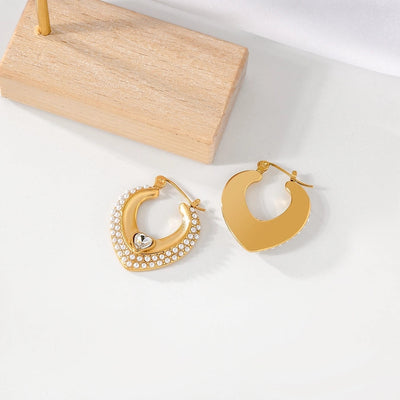 1 Pair Elegant Cute U Shape Geometric 304 Stainless Steel Artificial Pearls Earrings Ear Studs