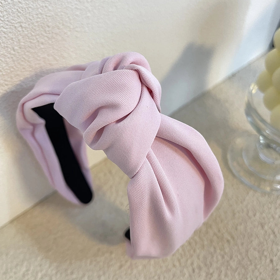 Europe and America  New Hair-Hoop Headband Versatile  Textured Fabric Headdress Hairpin Wide Brim Knotted Hair Hoop