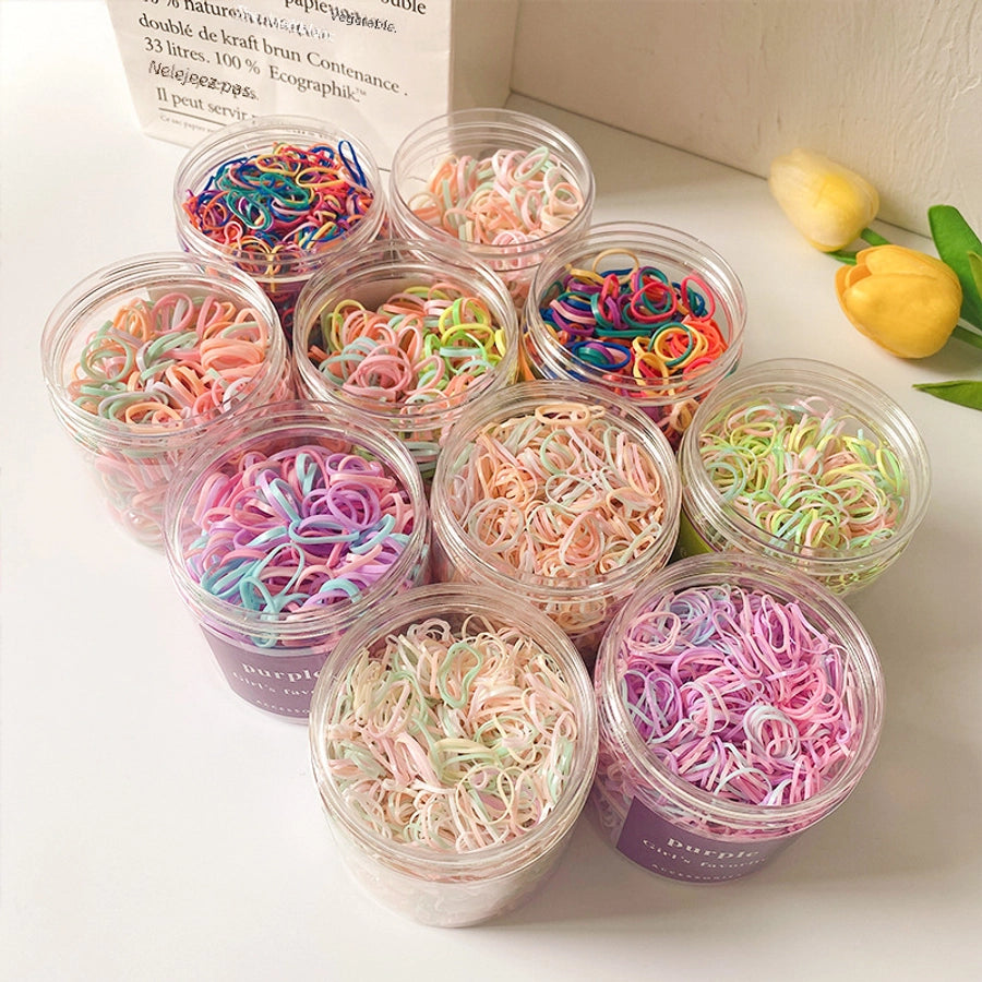 Children's hair accessories disposable rubber band Small color baby head rope does not hurt the hair high elastic girl tie head rubber band