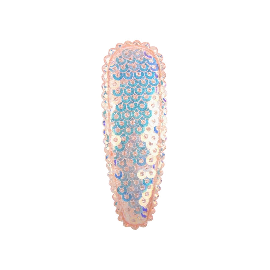 new flip sequins candy color lace mesh yarn bb clip children's hair accessories