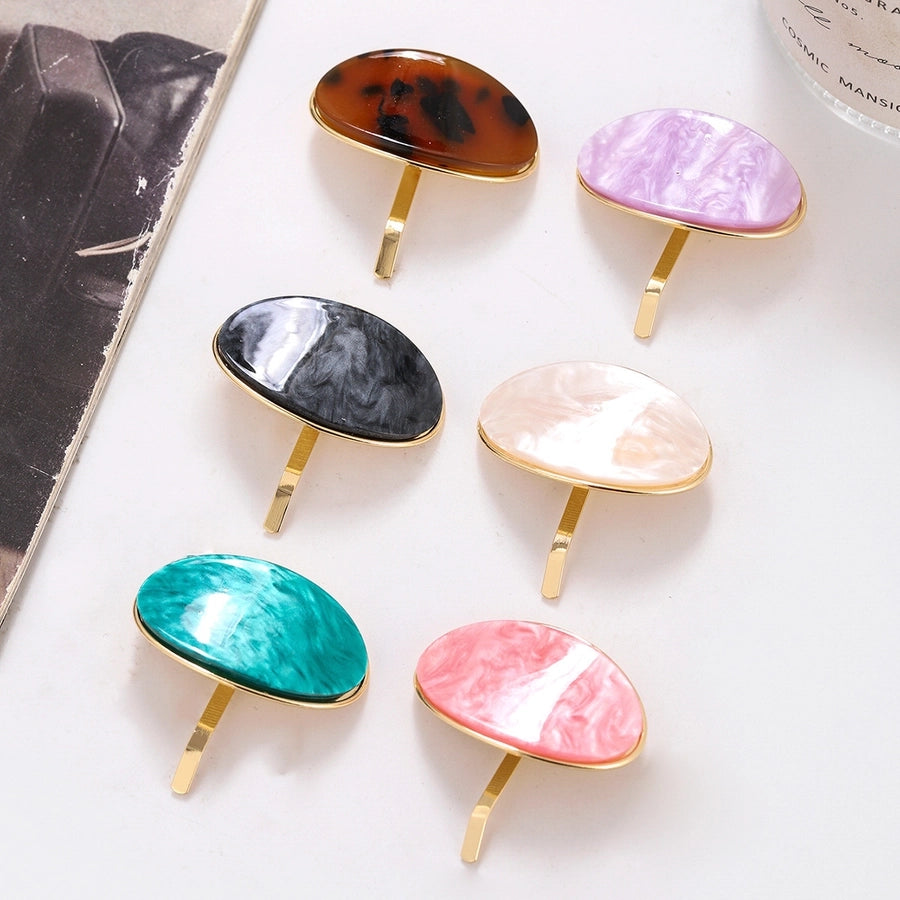 Women's Retro Color Block Acetic acid sheets Plating Hair Clip