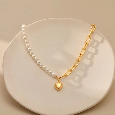 Copper Plating Heart Shape Necklace