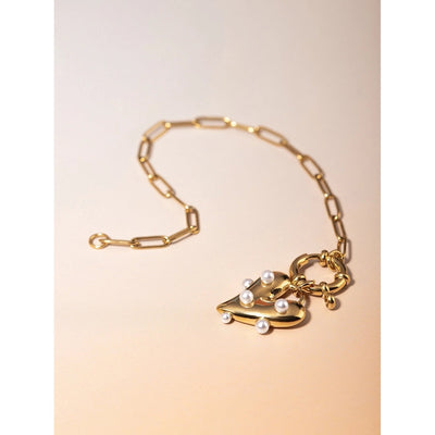 Jewelry Simple Style Heart Shape Titanium Steel Jewelry Set