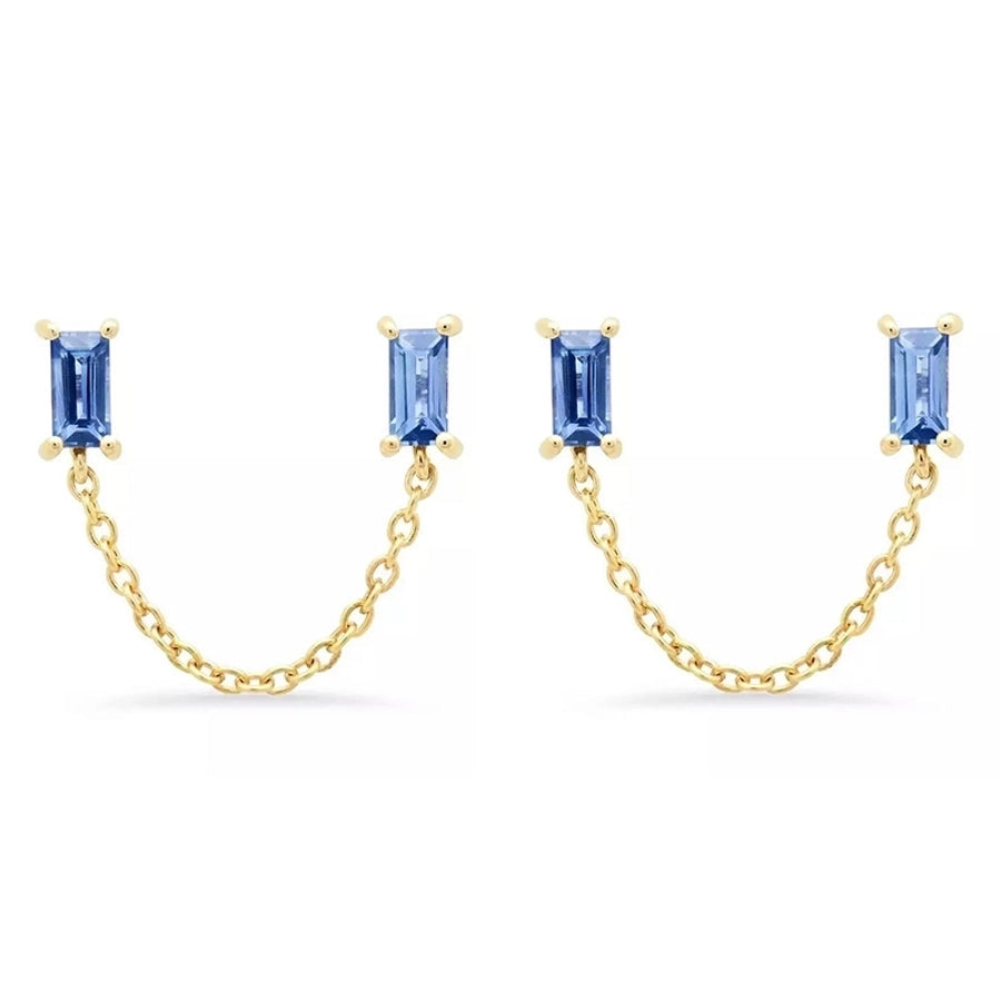 1 Pair Casual Elegant Geometric Copper Zircon 24K Gold Plated Drop Earrings