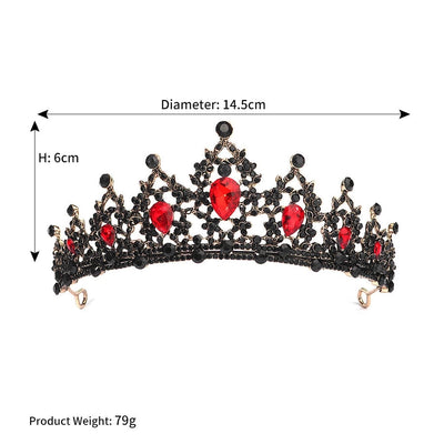 baroque  prom crown rhinestone pearl headband