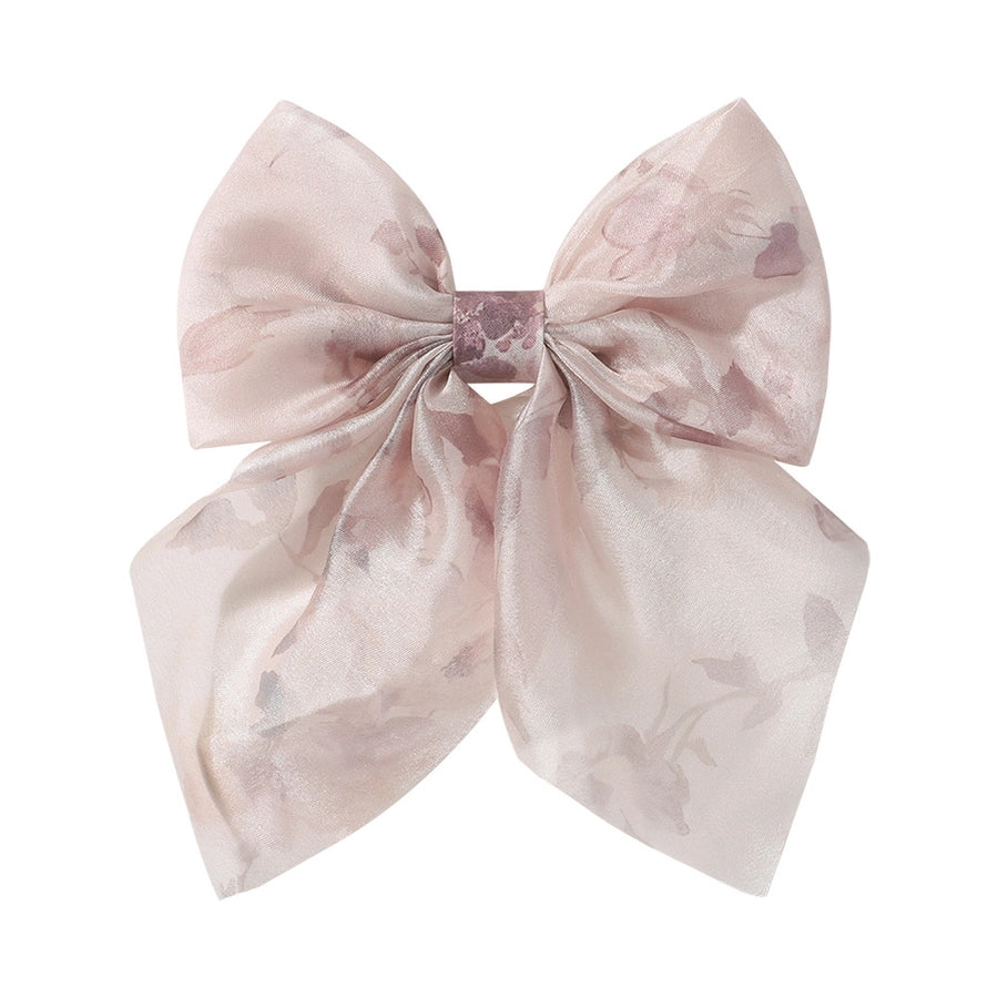 Girl'S Simple Style Classic Style Bow Knot Alloy Ribbon Lettuce Trim Hair Clip