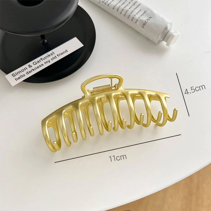 retro geometric alloy plating hair claws