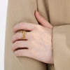 Jewelry Simple Style Bow Knot 304 Stainless Steel 18K Gold Plated Open Rings
