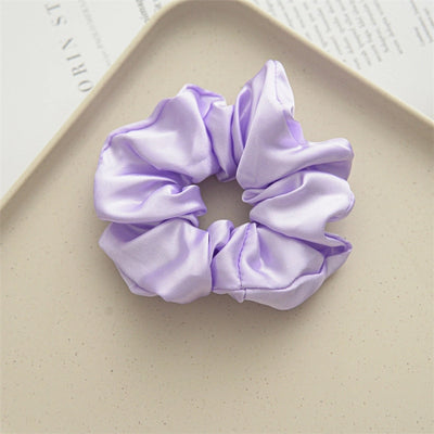 simple style solid color cloth handmade hair tie