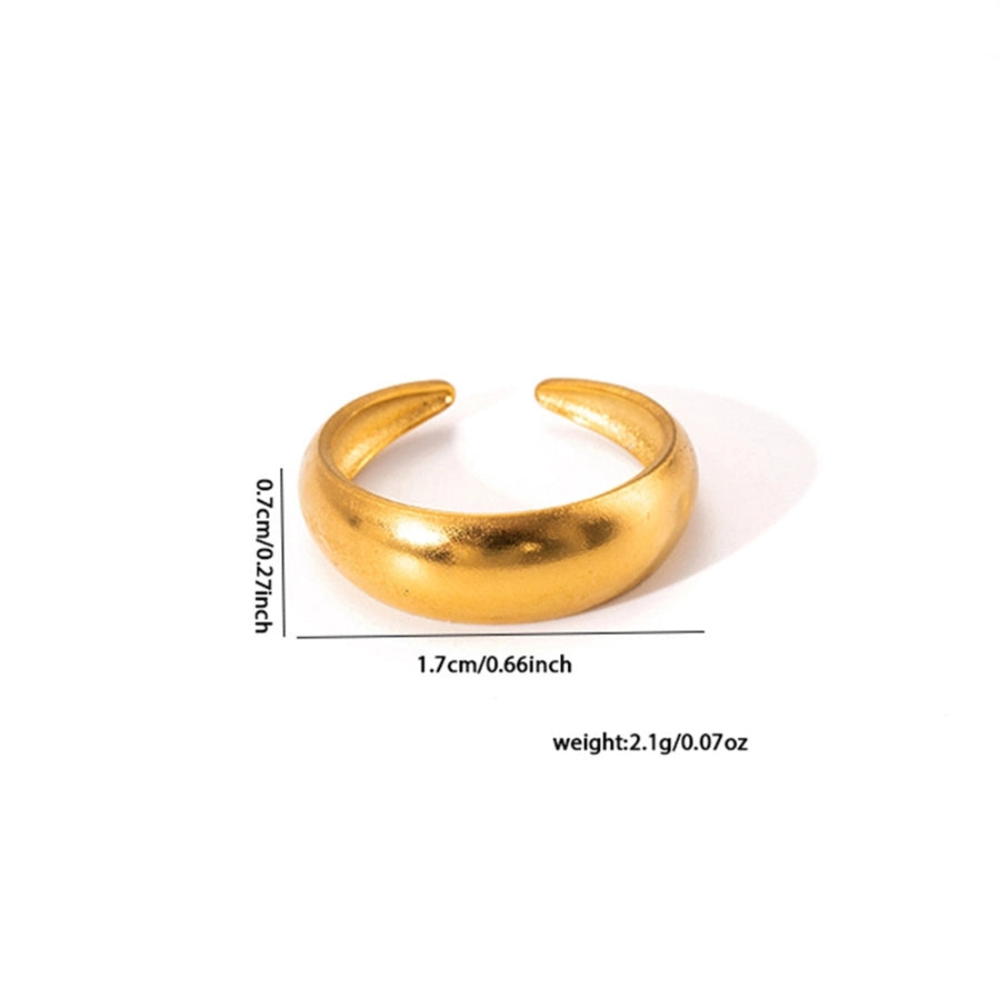 Jewelry Elegant Cross Heart Shape Solid Color Titanium Steel Open Rings