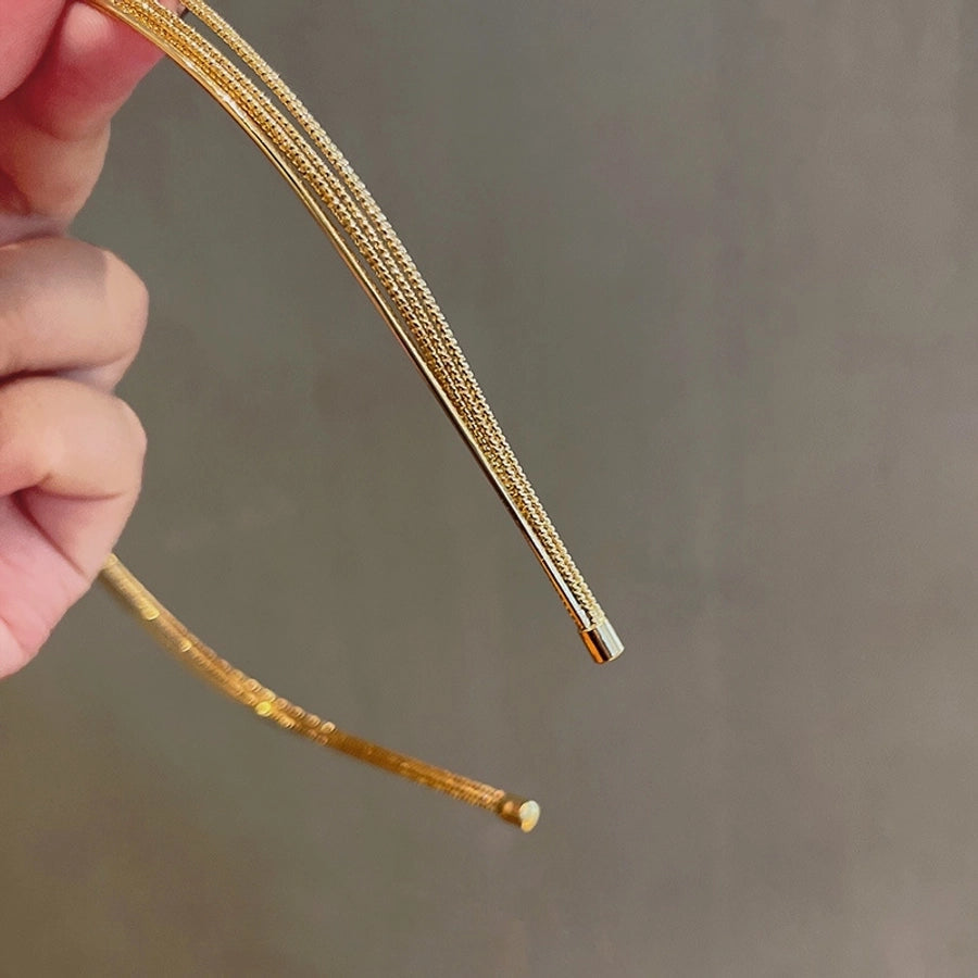 new simple gold thin headband