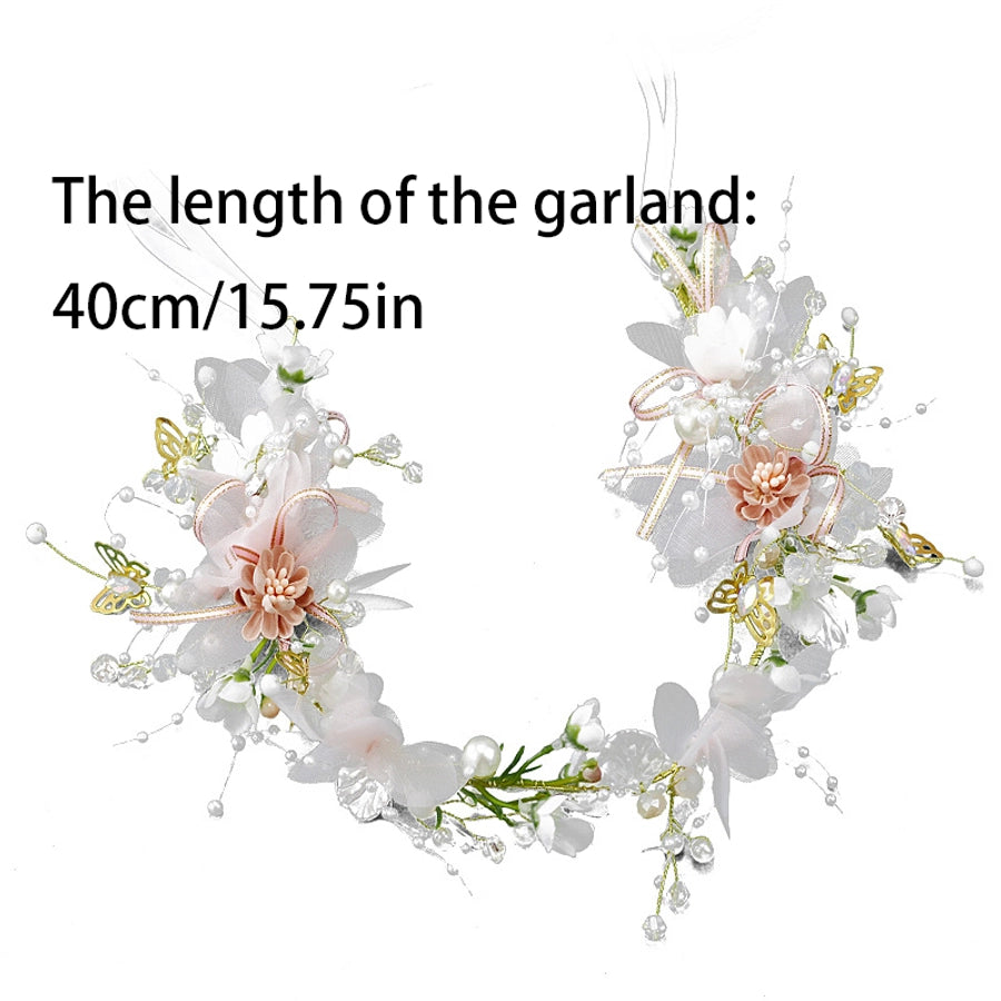new flower butterfly garland wedding bride headwear headband
