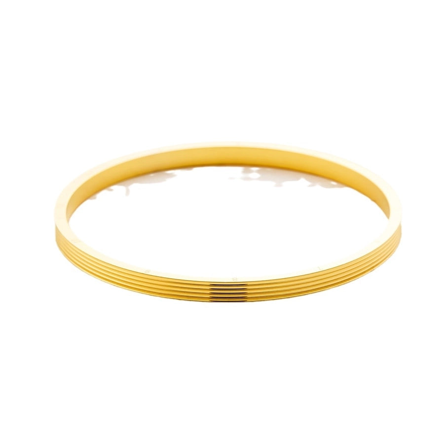 Casual Simple Style Solid Color Titanium Steel Bangle In Bulk