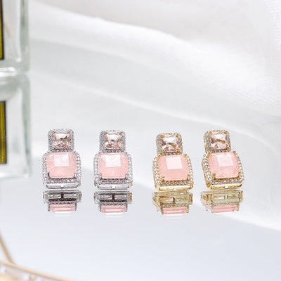 1 Pair Simple Style Commute Geometric Copper Ear Studs