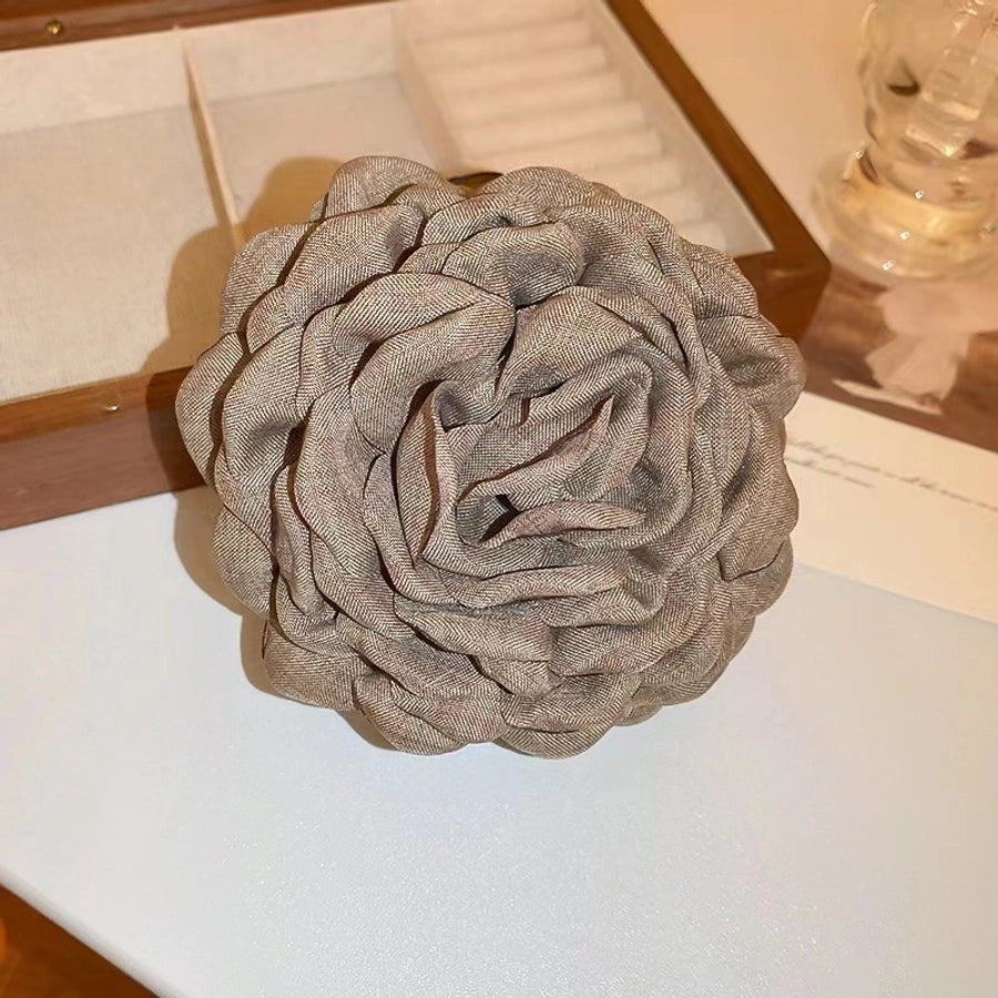 Fabric Flower Hairpin Headwear Back of Head Large Grab Clip Advanced Sense Hairpin Disc Hair Elegant Shark Clip Hair Accessories for Women