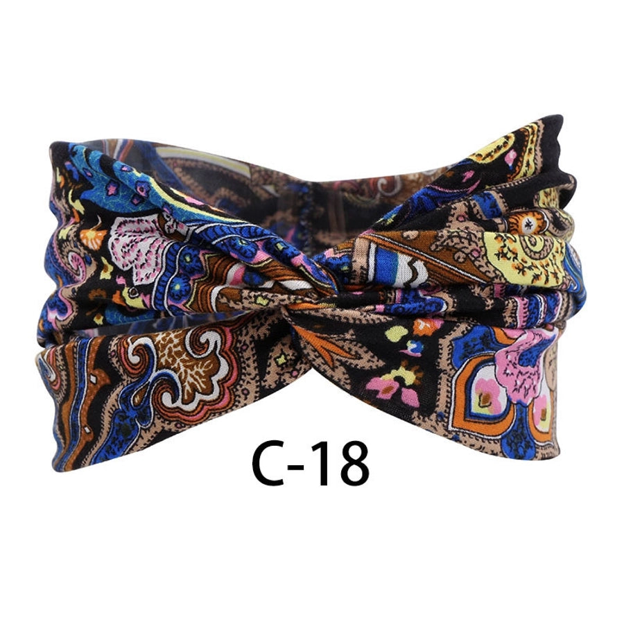 elegant streetwear plaid leopard cloth hair band